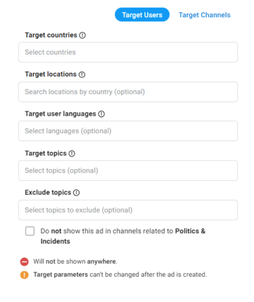 
                    Обновление Telegram Ads. Как Target channel audiences повлияет на всю рекламу в Телеграме            